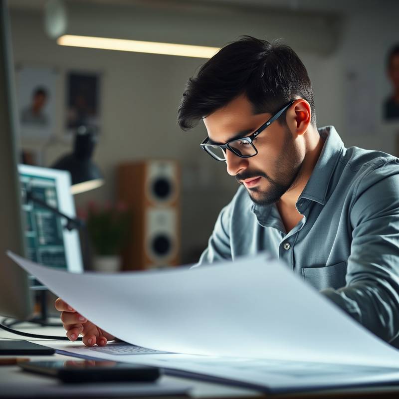 Graphic designer working on a project