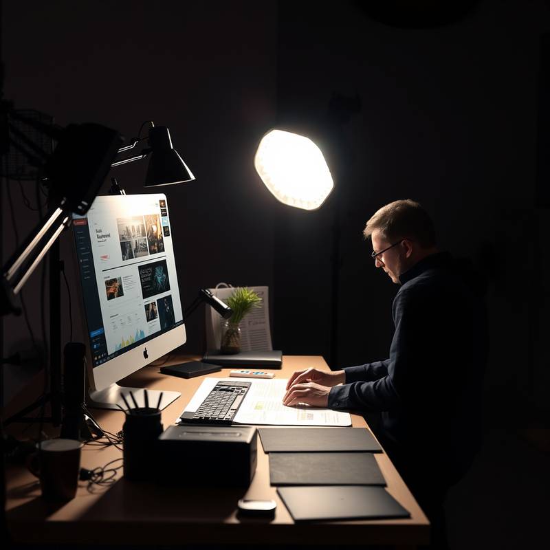 Graphic designer working on a project for a Graphic Design course
