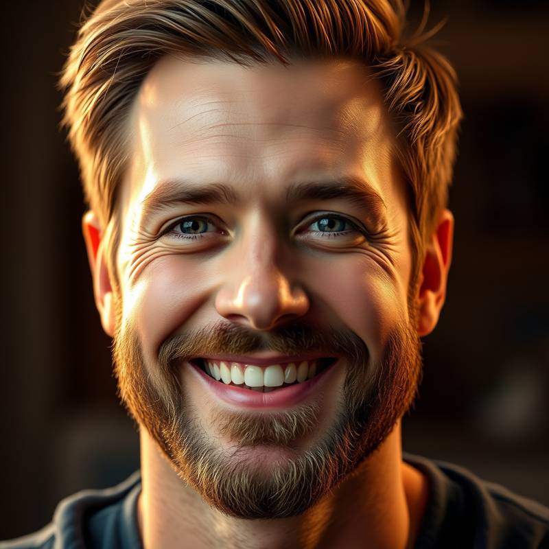 Portrait of Michael Brown, a smiling man with brown hair and a beard