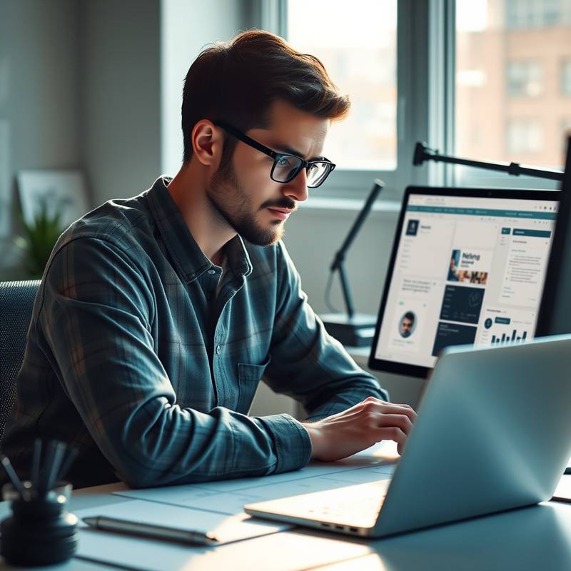 UX designer creating wireframes for a UX Design course
